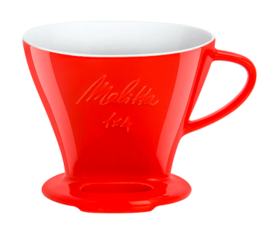 Melitta® Porcelanowy filtr do kawy 1x4 czerwony