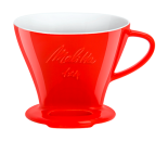 Melitta® Porcelanowy filtr do kawy 1x4 czerwony