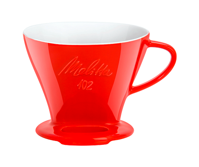 Melitta® Porcelanowy filtr do kawy 102® czerwony