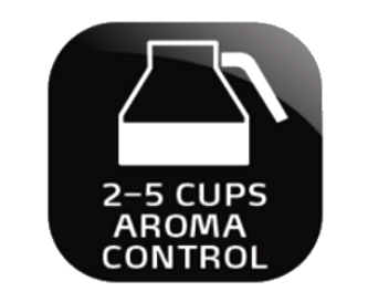 AromaControl - parzenie od 2 do 5 filiżanek
